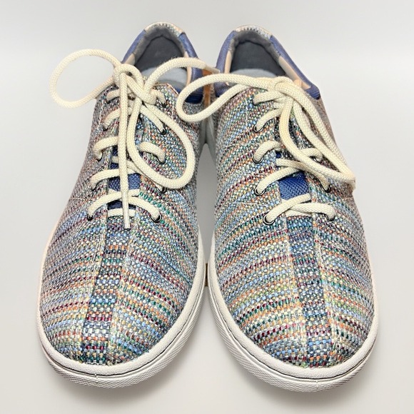 Dansko Brandi Shoes Navy Multicolor Canvas Sneaker Lace Up Size 9.5 - 10 EU 40 - Picture 2 of 8